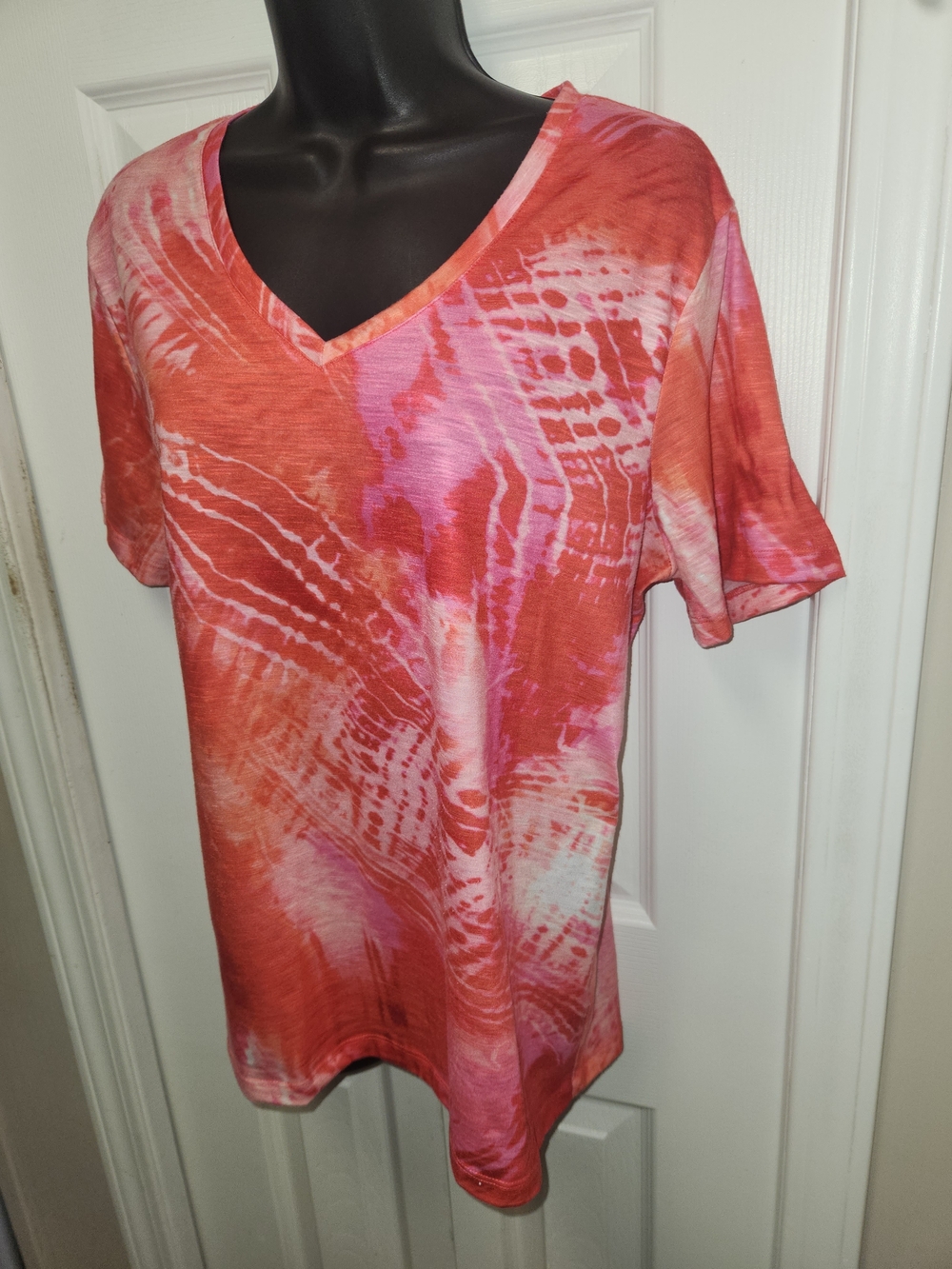 🍉V-Neck Tee Tie-Dyed Top